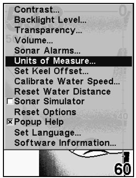 EAGLE FISHEASY 320C - Unités de Mesure - 1
