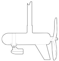 EAGLE SEAFINDER 320DF - Installation sur un moteur électrique (concerne les sondes à fréquence simple uniquement) - 1