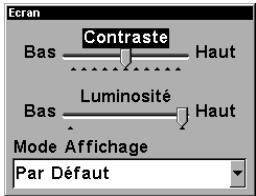 EAGLE SEAFINDER 320DF - Contraste, niveau d'éclairage et mode d'affichage de l'écran - 1