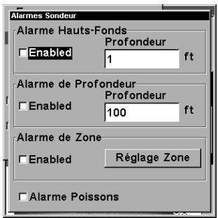 EAGLE SEAFINDER 320DF - Alarmes - 1