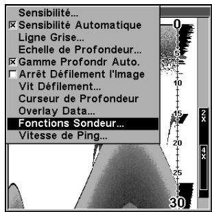 EAGLE SEAFINDER 320DF - Section 4: Options de réglages du sondeur &amp; autres caractéristiques - 1