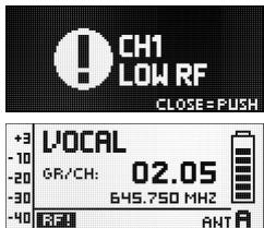 AKG DSR 700 - Informations d'etat et avertissements - 3