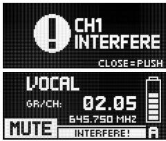 AKG DSR 700 - Mensajes de estado y advertencia - 5