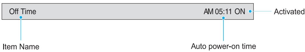 INFOCUS TD40 PAL - Programmation de l'heure de fin (Off Time) - 1