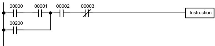 OMRON CQM1 - Combinaison d'instructions AND et or - 1