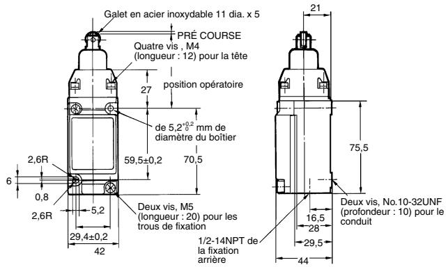 OMRON D4A-N - Poussoir à galets - 2