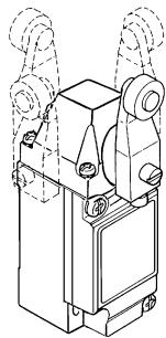 OMRON D4A-N - Positions de la tête et du levier - 1