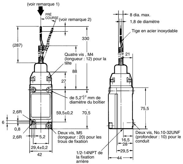 OMRON D4A-N - Fins de course à tige flexible - 1