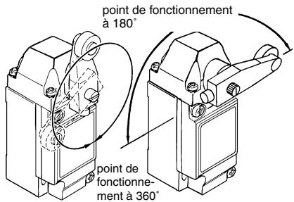 OMRON D4A-N - Positions de la tête et du levier - 2