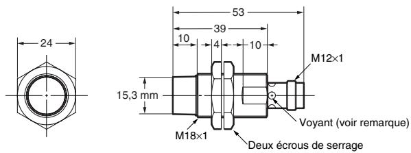 OMRON E2AX - Modèle de connecteur M12 (non blindés) - 3