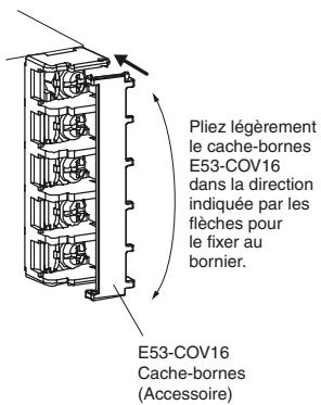 OMRON E5AN - Montage du cache-bornes - 1