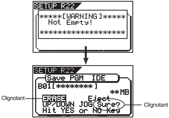 FOSTEX VF80 - Pressez le bouton [EXIT/NO] (ou le bouton [STOP]) pour quitter le mode de configuration. - 1