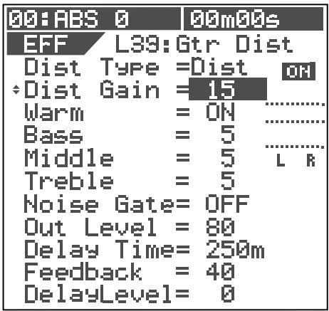 FOSTEX VF80 - - Paramètres des effets de distorsion - 1