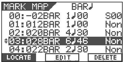 MARK MAP BAR 00:-02BAR 1J00 S00 01:012BAR 1J00 Non 02:020BAR 4J30 Non *03:028BAR 6J46 Non 04:022BAR 2J30 Non LOCATE EDIT DELETE