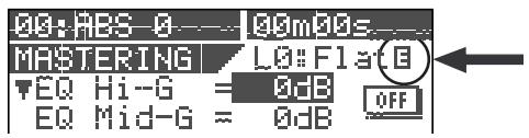 QQ:ABS 8 Q0m00s MASTERING L0:Flat:G ▼EQ Hi-G = 0dB EQ Mid-G = 0dB OFF