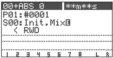 00+ABS 0 P01: #0001 S00: Init.Mix0 < RWD I 2 3 4 5 6 7 8 L R