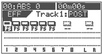 00:ABS 0 00m00s EFF Track1:POST PS PS PS PS PS PS I 2 3 4 5 6 7 8 L R