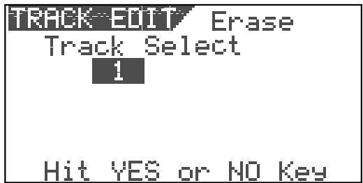 FOSTEX VF80 - Utilisez la molette [JOG] pour sélectionner "Erase" (effacer) puis pressez le bouton [ENTER/YES]. - 1