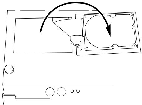 FOSTEX VF80 - Ouvrez la plaque sur laquelle est fixé le disque dur selon les instructions du schéma ci-dessous. - 1