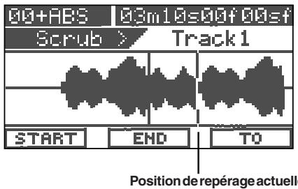 00+ABS 03m10s00f 00sf Scrub > Track1 START END TO Position de repérage actuell