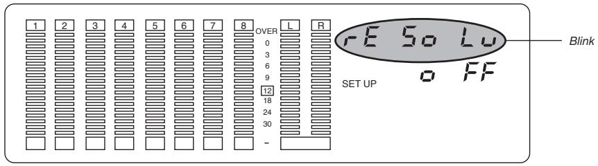 FOSTEX DMT8 - 3-5. Setting Display Resolution mode On/Off ("rESoLu") - 1