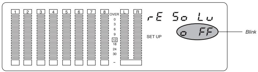 FOSTEX DMT8 - 3-5. Setting Display Resolution mode On/Off ("rESoLu") - 2