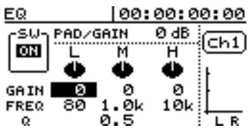 TASCAM 788 - Réglages d'égalisation (EQ) - 2