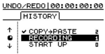 TASCAM 788 - Actions d'annulation et de restauration - 1