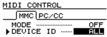 TASCAM 788 - Numéro d'identification MMC - 1
