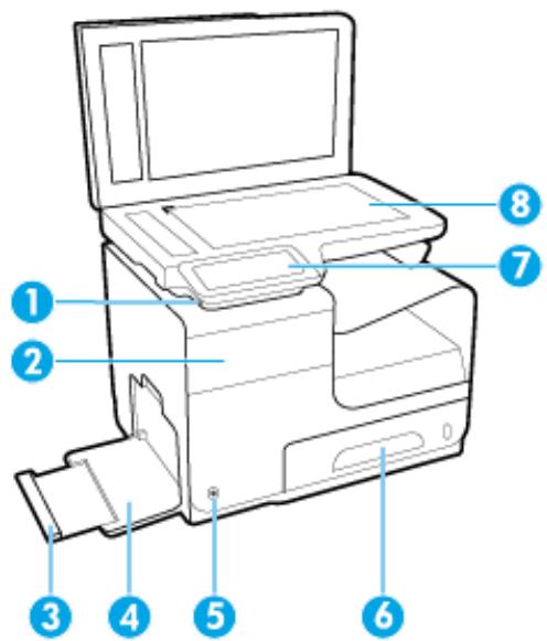 HP PAGEWIDE 477DW - Vue avant gauche - 1