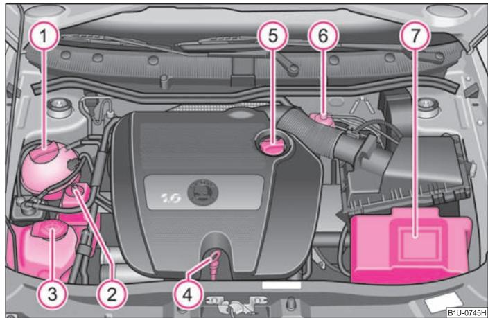 SKODA OCTAVIA TOUR - Aperçu du compartmente moteur - 1