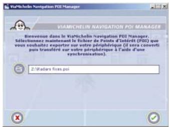 VIAMICHELIN NAVIGATION X-950 - Intégrer des fichiers « *.poi - 2