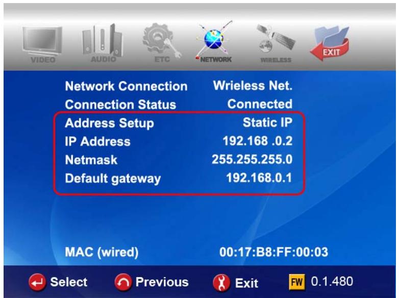 WE DIGITAL FULL BLACK TFT HD - Configuration de l'adresse IP : réseau Ethernet utilisant une connexion directe - 4