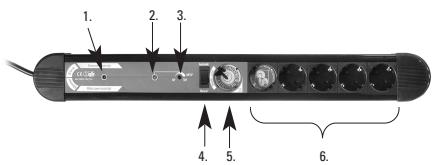 VIVANCO 6-SOCKET MASTER-SLAVE MULTIPLE POWER OUTLET - vivanco - 1