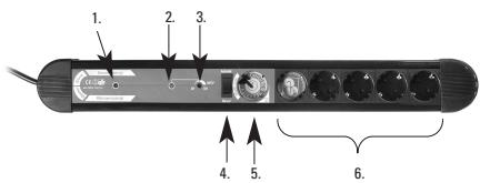 VIVANCO 6-SOCKET MASTER-SLAVE MULTIPLE POWER OUTLET - vivanco - 1