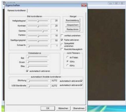 VIVANCO WEBPHONE SET WEBCAM - Softwareindstillinger på kameraet: - 3