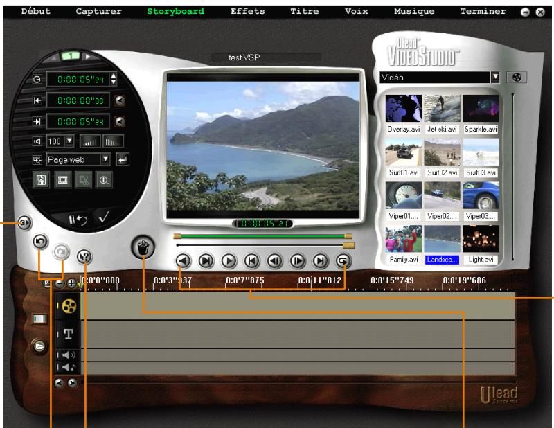 ULEAD VIDEOSTUDIO 5 - Boutons de navigation de clip - 1