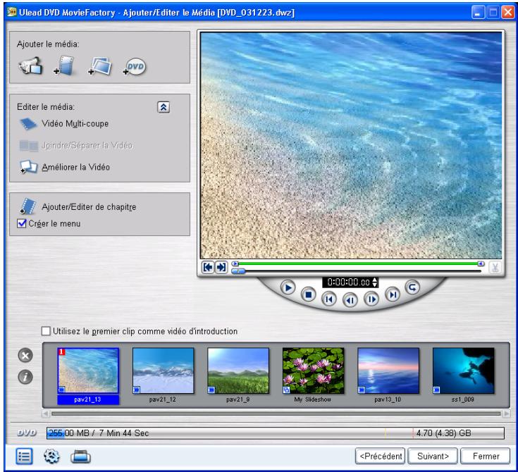 ULEAD DVD MOVIEFACTORY 3 - Ajouter le média - 1