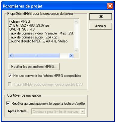ULEAD DVD MOVIEFACTORY 3 - Paramètres de projet - 1