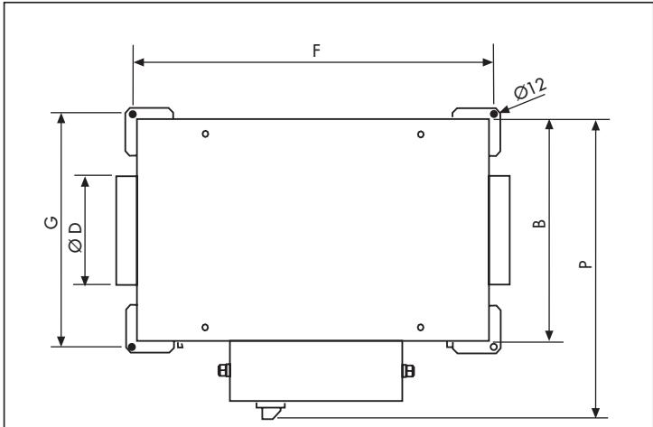 UNELVENT CAIB - Dimensions (mm) - 1