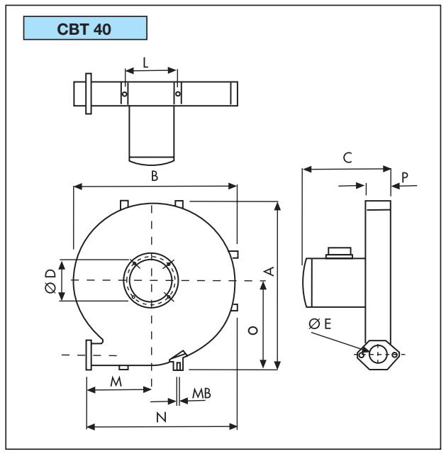 UNELVENT CBB/T - MOYENNE PRESSION - Série CBB et CBT - 1