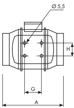 UNELVENT EXTRACTEUR DE CONDUIT TD-MIXVENT SILENT - Dimensions (mm) - 3