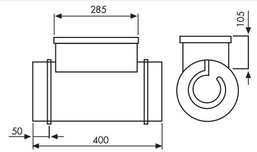 UNELVENT MBE - Dimensions (mm) - 1