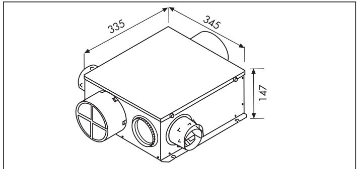 UNELVENT MICROGEM - Dimensions (mm) - 1