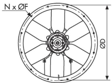 UNELVENT THGT - Dimensions (mm) - 1