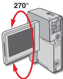 AIPTEK POCKET DV M1 - Faire pivoter l'écran LCD - 1