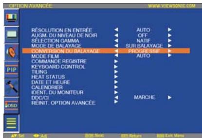 VIEWSONIC CD4233 - ■ MODE DE BALAYAGE *: INPUT HDMI, DVI-D (MODE-HD), S-VIDEO, VIDEO seulment - 1