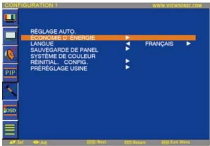VIEWSONIC CD4233 - ■ RÉGLAGE AUTO * : ENTREE VGA seulement - 1