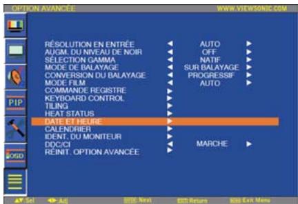VIEWSONIC CD4233 - HEAT STATUS (ÉTAT CHALEUR) Information : Le capteur de chaleur est indicatif. - 1