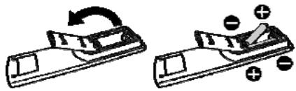 VIEWSONIC CD4233 - Installer les piles de la télécommande - 1